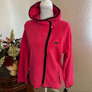 New Balance Asymmetrical Zip Fleece Hooded Jacket